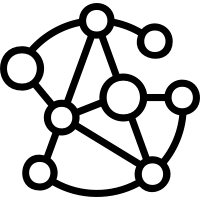 Connected traffic-source network illustration