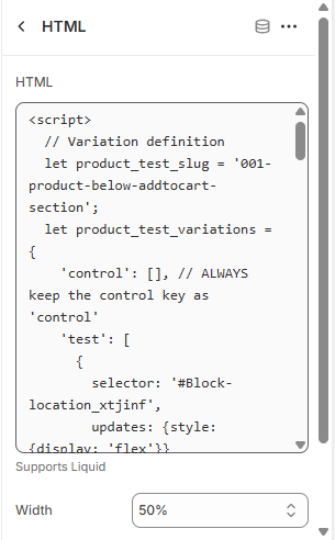 setup PostHog A/B test on Shopify step2-02