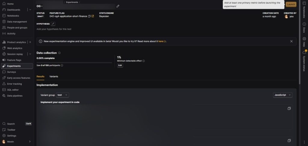 setup PostHog A/B test on Shopify step7-02