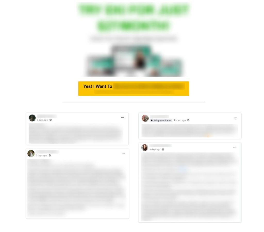 Testimonial Placement A/B Test
