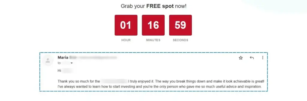 Testimonial A/B test