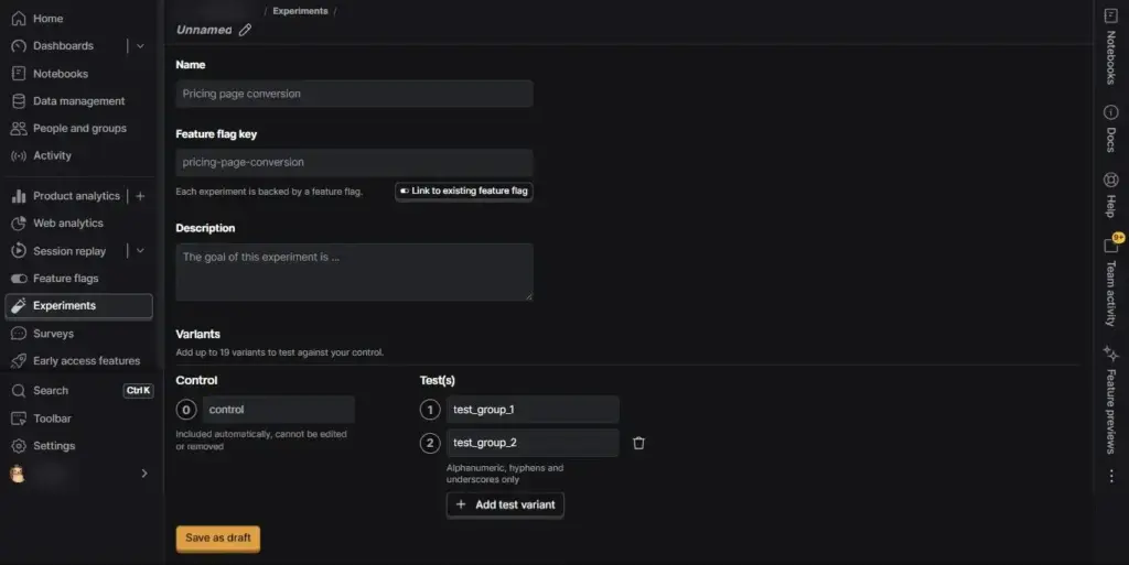 PostHog A/B test on ClickFunnels step2-02