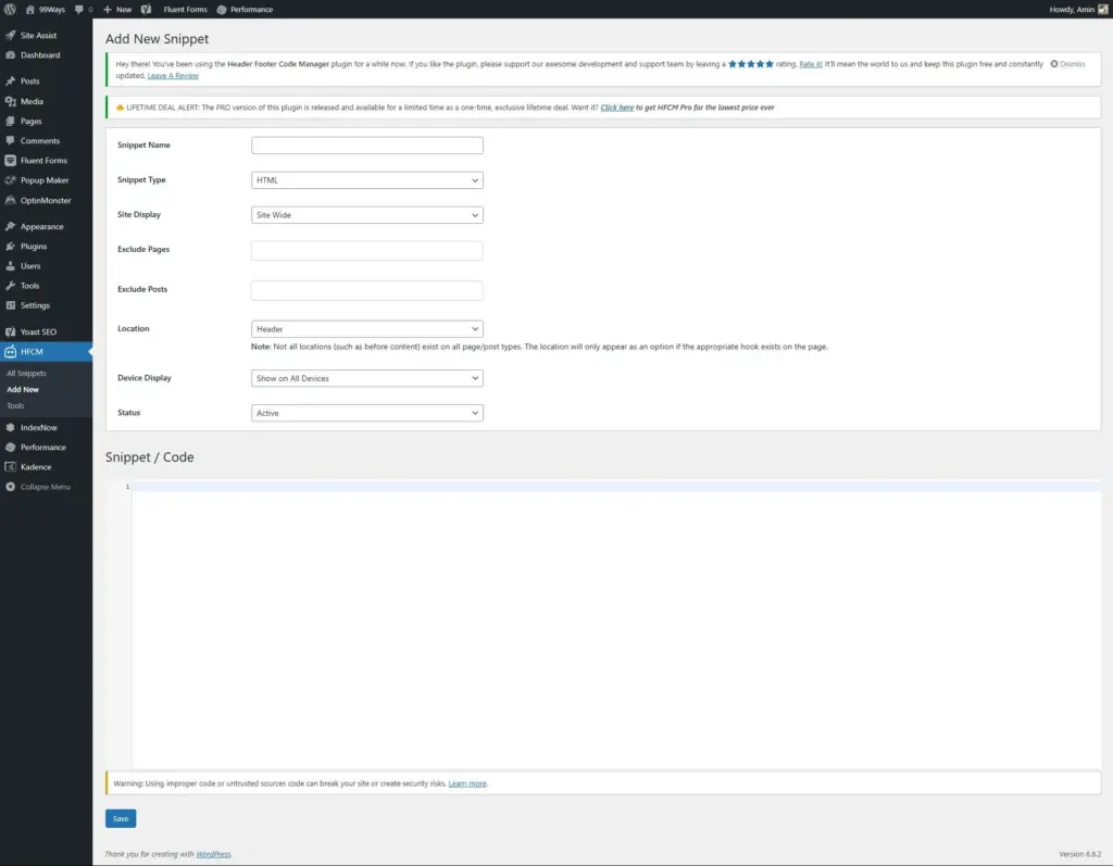 Install PostHog on WordPress