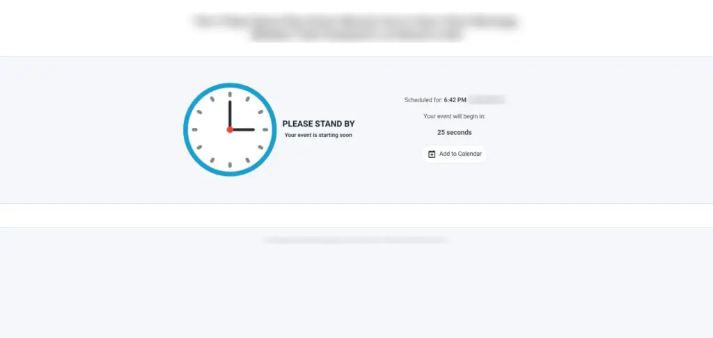 Webinar Waiting Room A/B Test